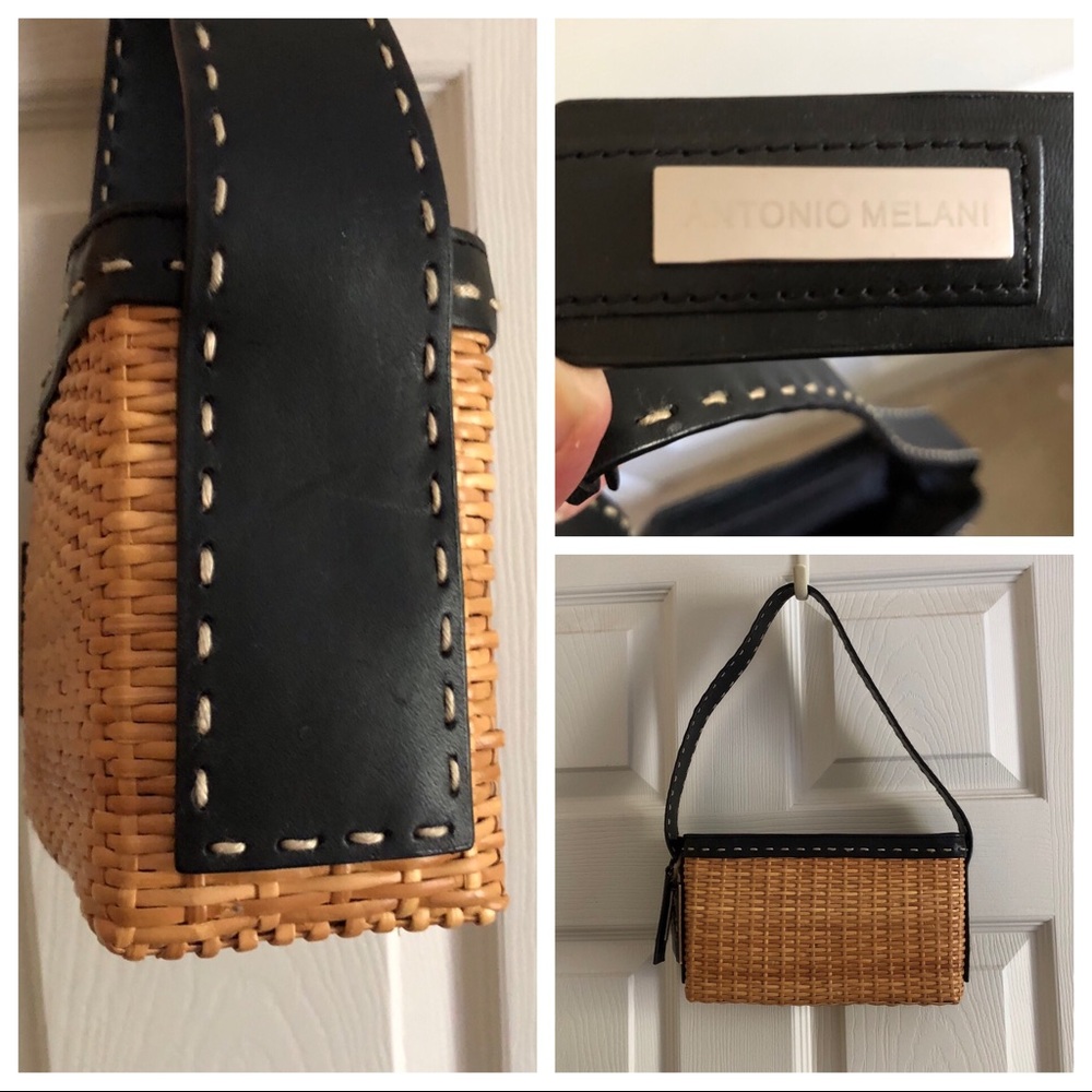 Antonio Melani woven straw purse